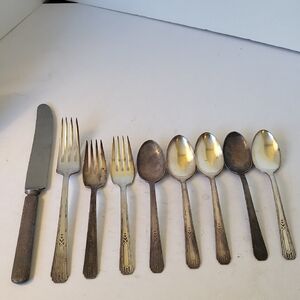 1932 Friendship by International Silverplate Rogers&Sons Flatware 9pc.